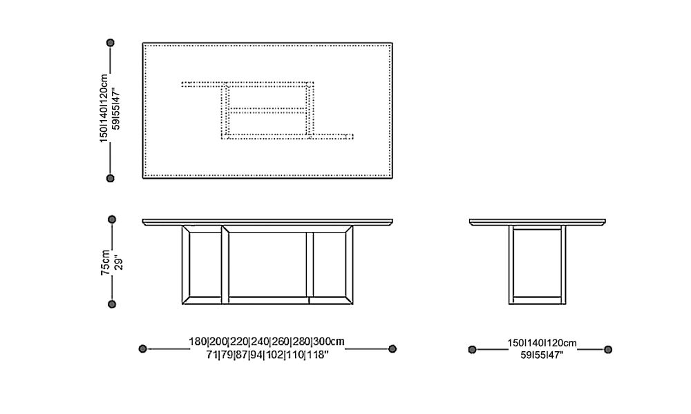 Image of the complete dimensions of the product